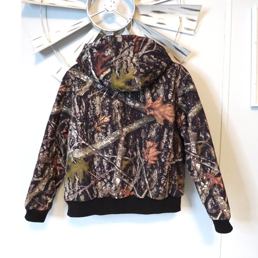 Dickies Boy L 14/16 True Timber Conceal Camo Hooded Insulated Zip Hunting Jacket - Picture 8 of 9